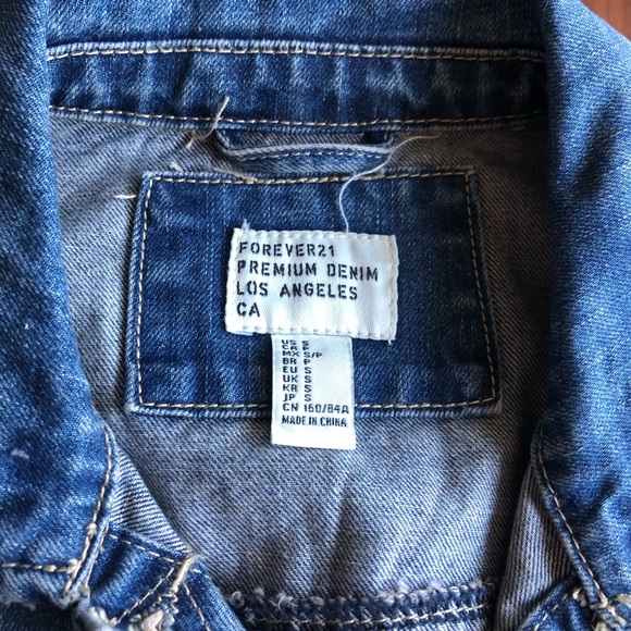 Forever 21 Distressed Jean/Denim Jacket - Picture 4 of 8